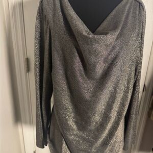 Elegant Women's shirt gold shimmering